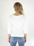 Vila women's shirt 2/4 Boatneck optical snow - Women's long sleeved shirts - 138819 - 2