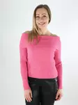Only off shoulder sweater wild orchid - Women's knitwear - 140089 - 1