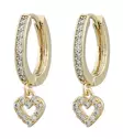 Snö of Sweden earrings Valentina gold/clear - Earrings - 140269 - 1