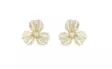 Snö of Sweden Earring Flora petal gold - Earrings - 141129 - 1