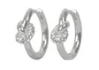 Snö of Sweden Earrings Everly small knot crystal ring silver/clear - Earrings - 141589 - 1
