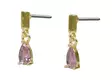 Snö of Sweden Earrings Trinity drop pin gold/light pink - Earrings - 141609 - 1