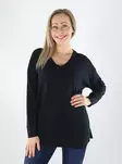 Vila Sweater VICLAUDIE V-NECK Black Beauty - Women's knitwear - 141809 - 1