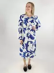 JDY midi dress Life birch/blueart - Dresses and tunics - 137799 - 1