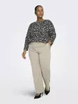 Only Carmakoma women's plus size trousers CARGOLDTRASH Straight pure cashmere - Women's trousers - 140199 - 3