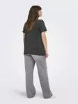 Only Carmakoma women's plus size t-shirt Life black/quitar - Women's T-shirts - 138869 - 2