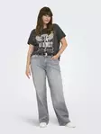 Only Carmakoma women's plus size t-shirt Life black/quitar - Women's T-shirts - 138869 - 3