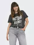 Only Carmakoma women's plus size t-shirt Life black/quitar - Women's T-shirts - 138869 - 4