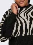 Only Carmakoma plus size sweater Zebra pirate black - Women's knitwear - 136939 - 5