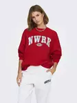 Only women's sweatshirt Club mars red - Women's hoodies and colleges - 137669 - 1