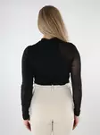 Only women's shirt Mesh black/plain mesh - Women's long sleeved shirts - 137579 - 2