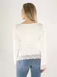 Only women's shirt love cloud dancer/lace - Women's long sleeved shirts - 140279 - 2
