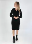 Only knit dress V-Neck black - Women's knitwear - 139219 - 1