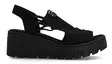 Rieker women's wedge sandals 68075-00 black - Rieker women`s sandals - 140659 - 1