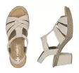 Rieker women's high-heeled sandals 665K3-62 beige - Rieker women`s sandals - 137949 - 4