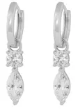 Snö of Sweden Earrings Eira long silver/clear - Earrings - 140019 - 1