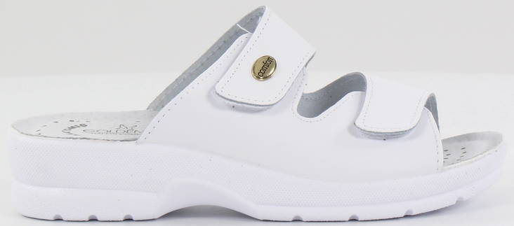 Golden Fit Mules 714, White - Women's work shoes - 127959 - 1
