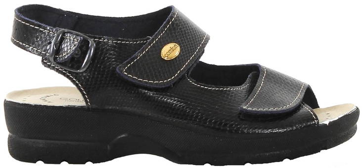 Goldenfit Work Sandals 696, Black shiny - Women's work shoes - 125919 - 1