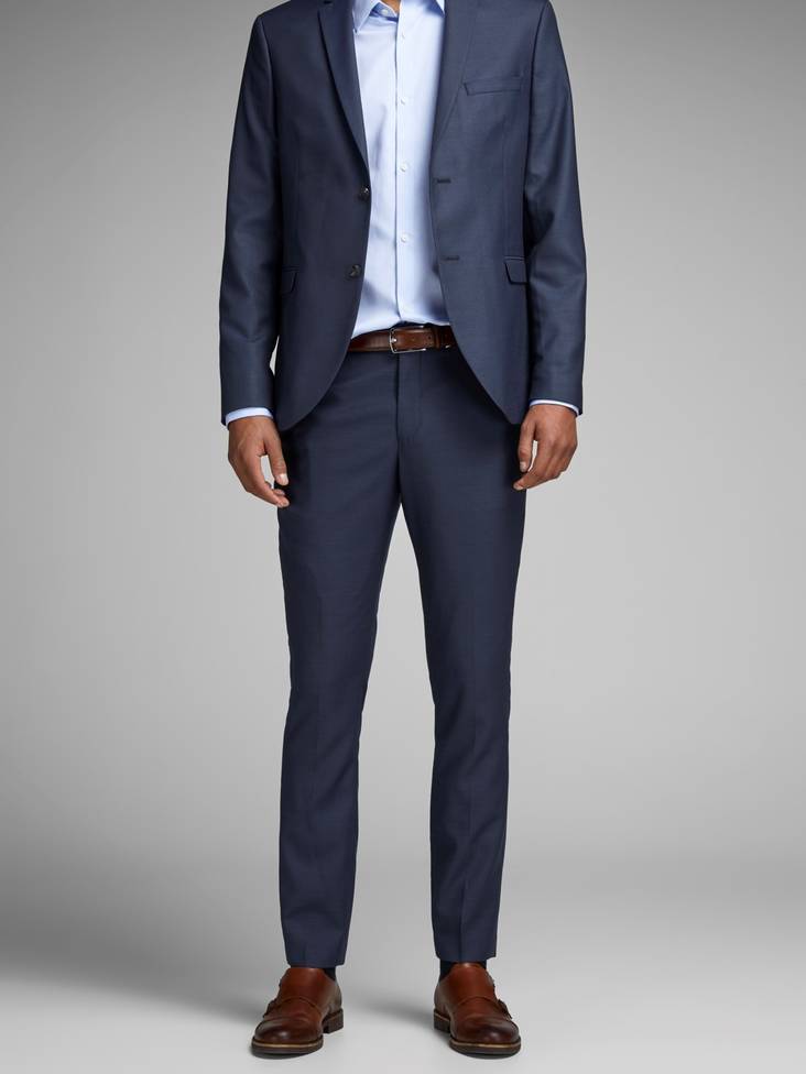 Jack & Jones Stretchy Suit Trousers Slim fit Solaris, Dark Blue - Men's suits - 123409 - 1