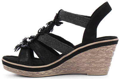 marco tozzi black sandals