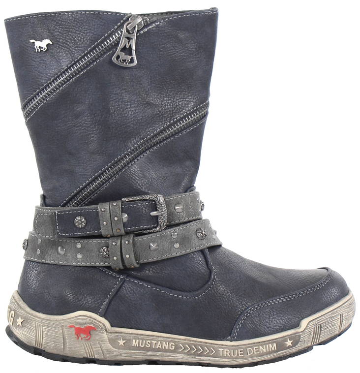 Mustang Ankle Boots 1290-606-820, Blue webstore