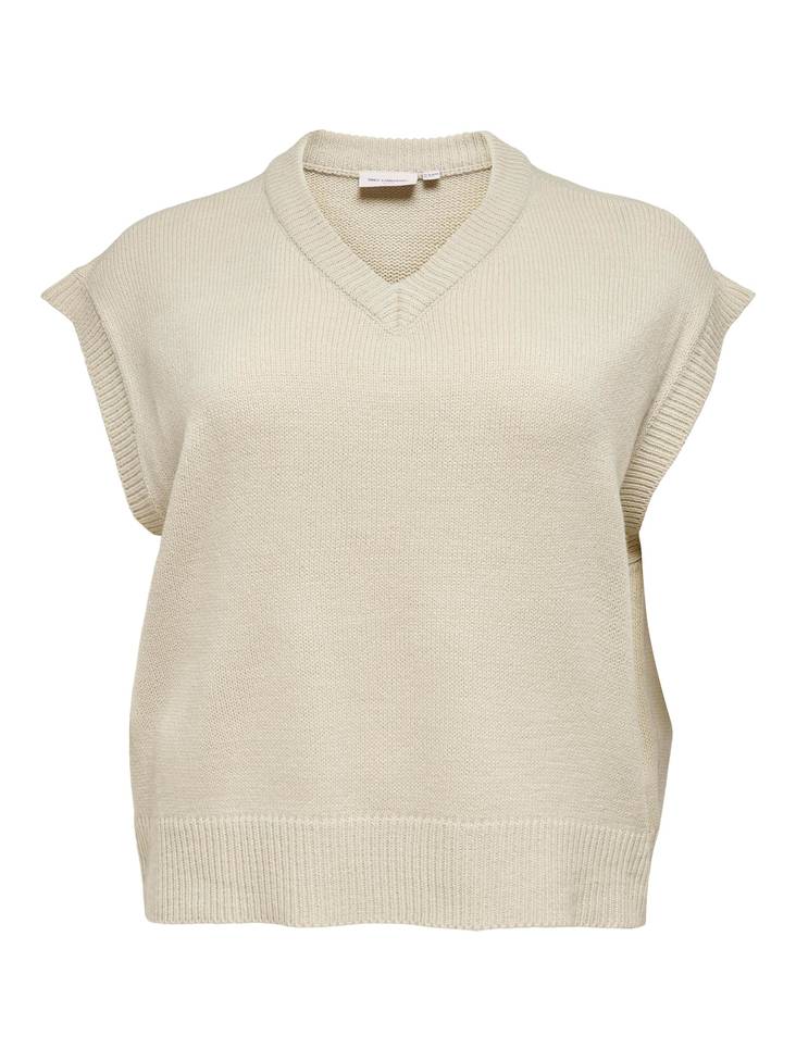 Only Carmakoma Cardigan beige - Women's knitwear - 128919 - 1