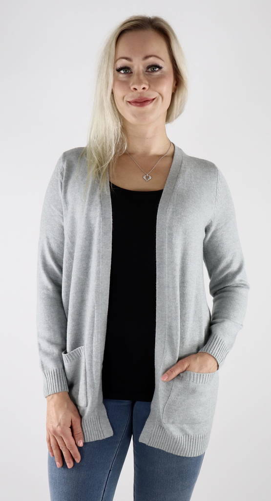 Only Cardigan Lesly light grey - Women's knitwear - 129139 - 1