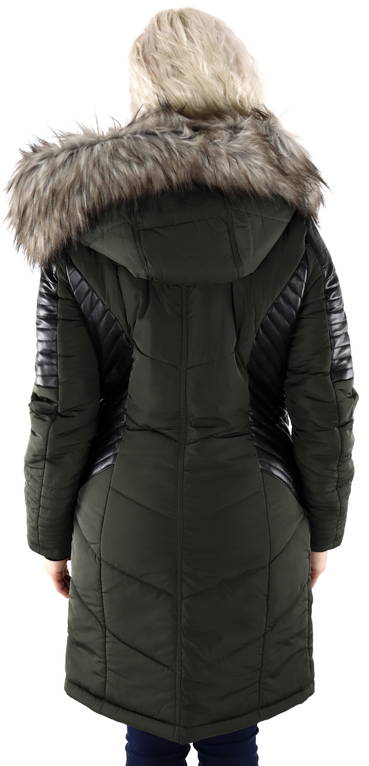 only linette fur hood coat black