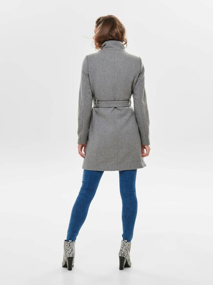 Only Wool Coat Michigan, Light Grey - Stilettoshop.eu webstore