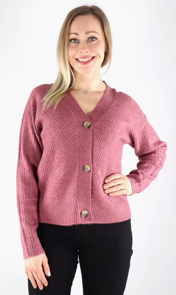 Only Cardigan crushed berry - Women's knitwear - 132229 - 1
