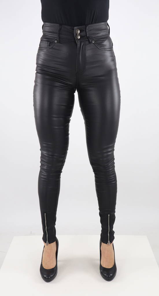 Only Pants Palmer-nya hw coated, black - Women's trousers - 131709 - 1