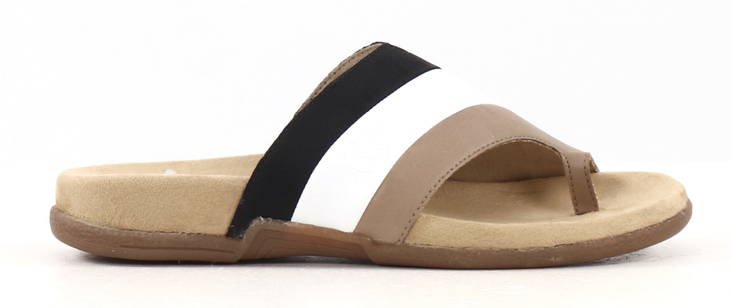 Rieker Toe Sandals V0094-60, brown/white/black - Women's mules - 128439 - 1