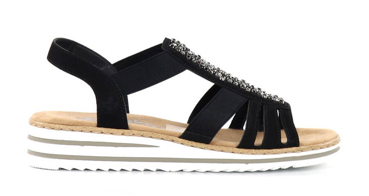 Rieker women's sandals V0652-00 black - Rieker women`s sandals - 135769 - 1