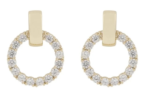 Snö of Sweden Earrings East round g/clear - Earrings - 134999 - 1