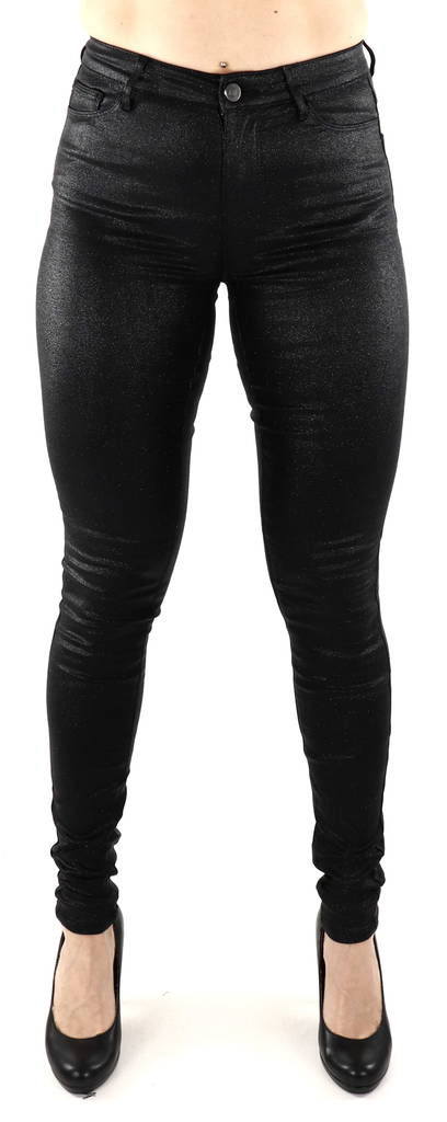 Vila Pants Commit glitter coat, Black - Women's trousers - 127549 - 1