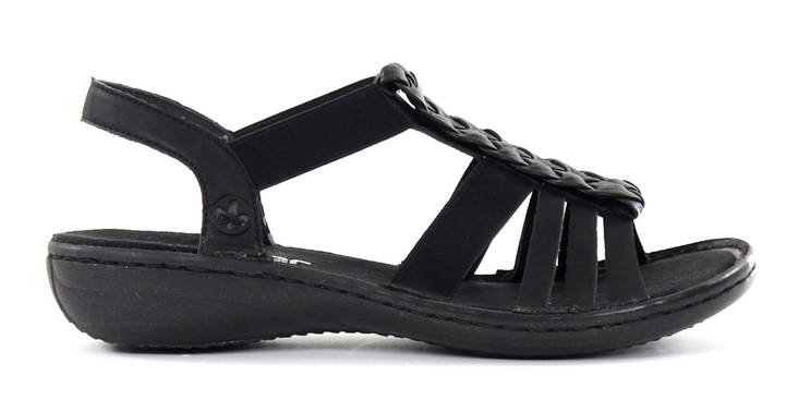 Rieker women's sandals 60809-00 black - Rieker women`s sandals - 135969 - 1