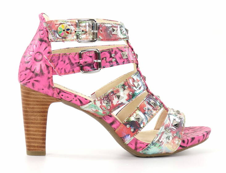 Laura Vita women's party sandals Albane 6324 fushia - Women's sandals - 136079 - 1