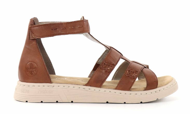 Rieker women's leather sandals V9160-24 brown - Rieker women`s sandals - 136119 - 1