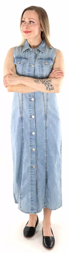 Vero Moda denim dress 7/8 light blue - Dresses and tunics - 136349 - 1