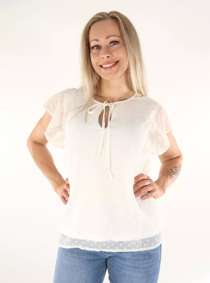 Vila women's top Edee V-neck snow white - Women's tank tops - 136409 - 1