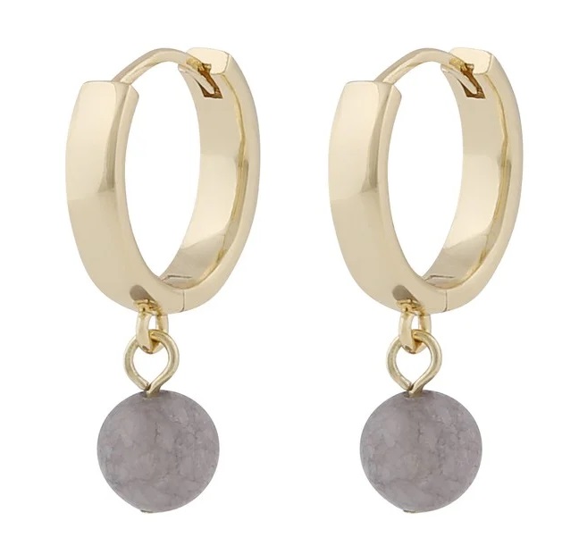 Snö of Sweden Earrings Lara g/grey - Earrings - 136709 - 1