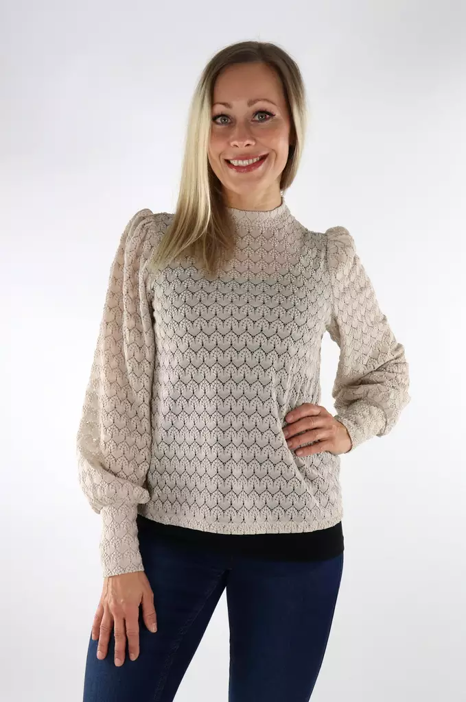 Vero Moda Shirt high neck pumice stone - Women's long sleeved shirts - 136999 - 1