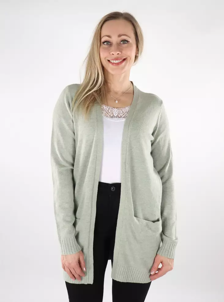 Vila women's cardigan Ril Open oil green - Women's knitwear - 137259 - 1