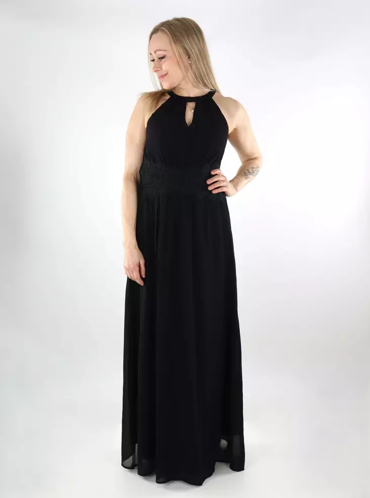Vila lace maxi dress Halterneck black/elastic - Dresses and tunics - 137689 - 1