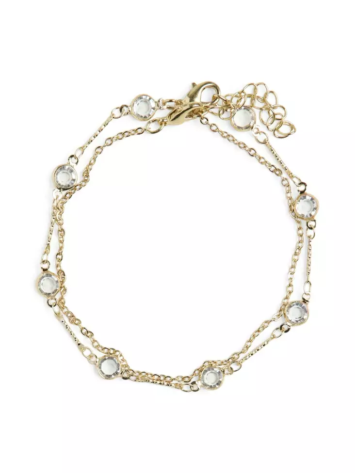 Pieces Lil Anklet 2-pack gold/clear - Bracelets - 138159 - 1