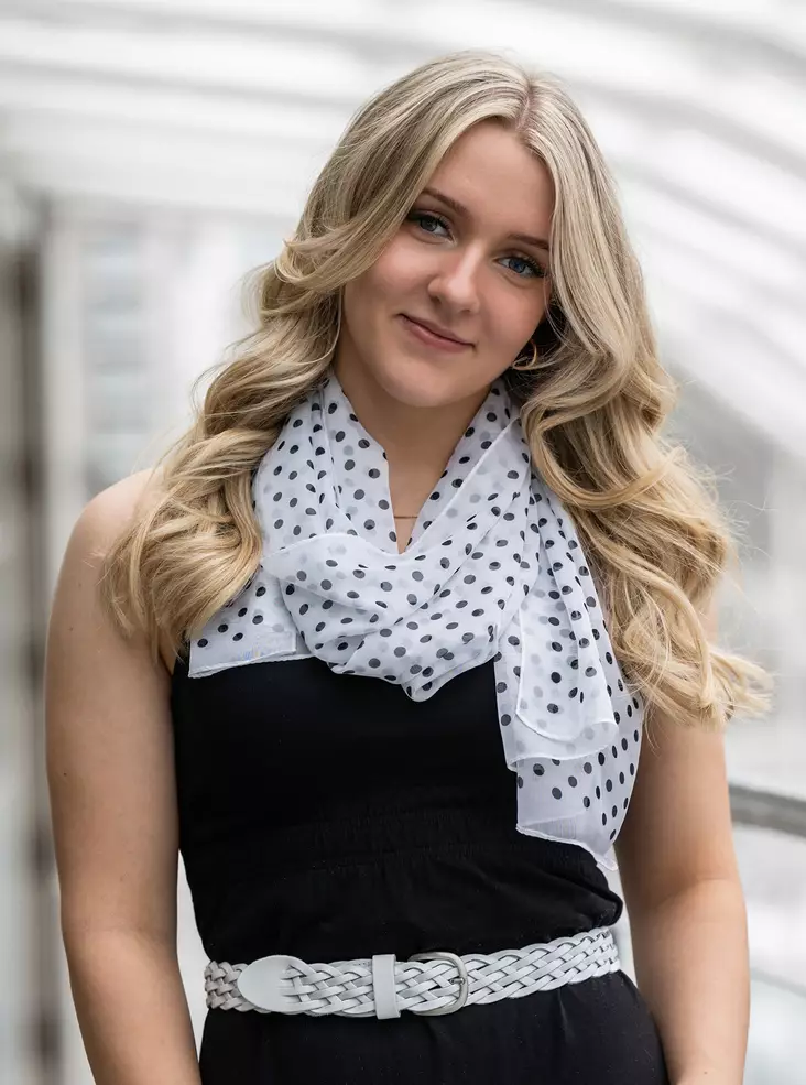 Veniz polka dot scarf 62669 white - Women's scarfs - 138319 - 1
