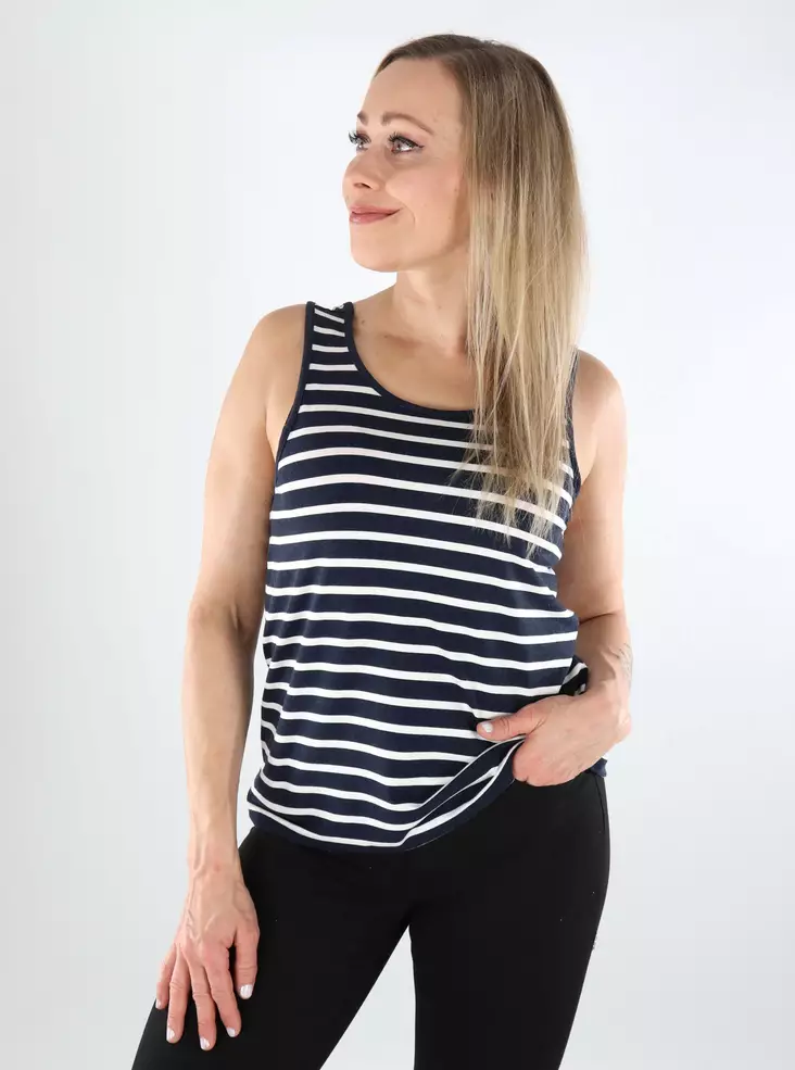 Only Women's Striped Top Moster Tank night sky/cloud dancer - Women's tank tops - 138439 - 1
