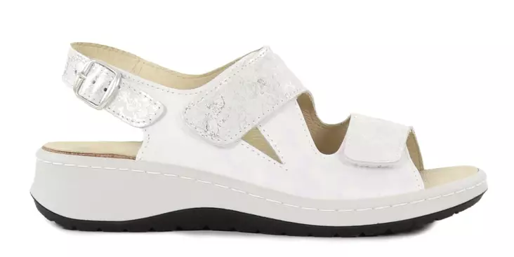 Belvida women's sandals 46418 white gloss - Women's work shoes - 138569 - 1
