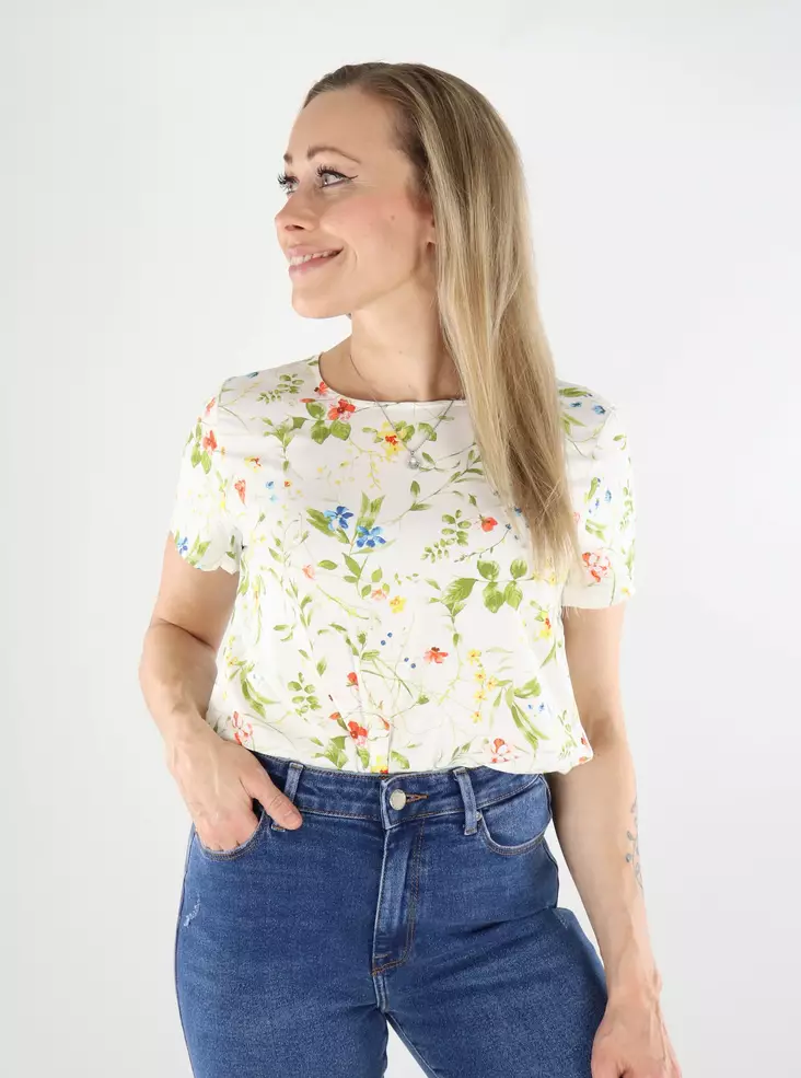 Vero Moda women's t-shirt VMEASY Joy snow white/phoebe - Women's T-shirts - 138589 - 1