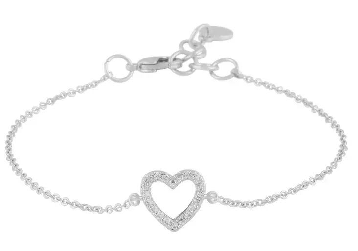 Snö of Sweden Bracelet Nisi heart silver/clear - Bracelets - 138639 - 1